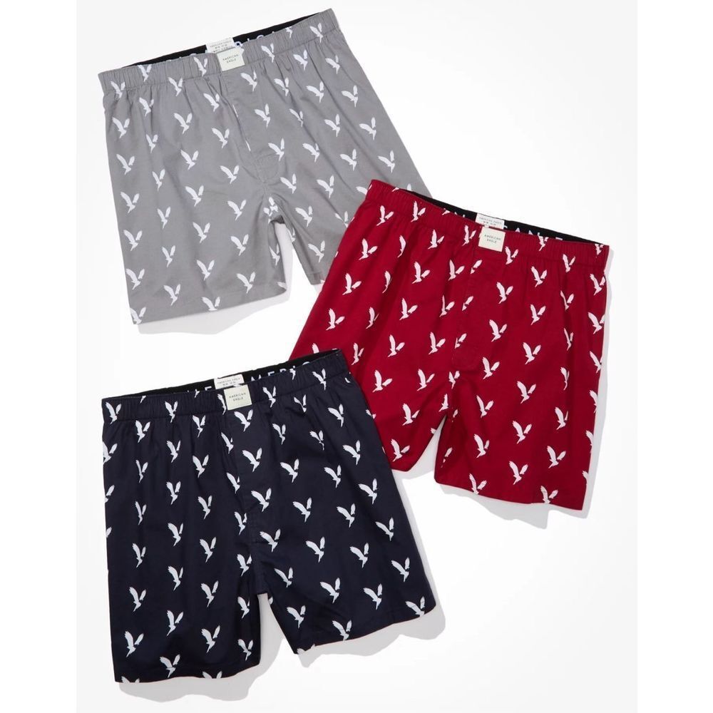 American Eagle AEO Multi 4” Stretch Boxer Short 3-Pack NEW in package MEN SMALL